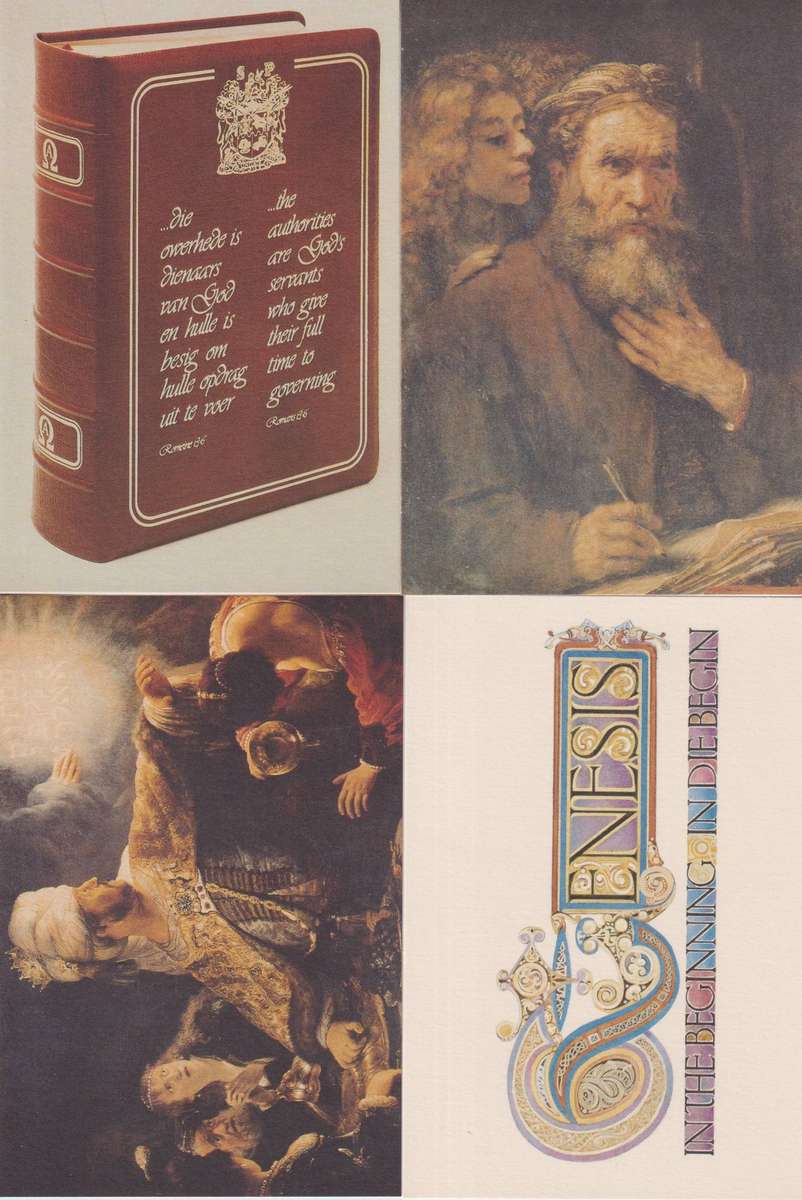 Maxi card Set Of 4 RSA 1987 The Bible Society of South Africa