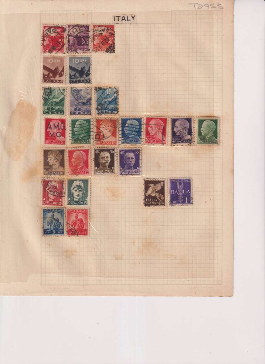 Stamps on paper