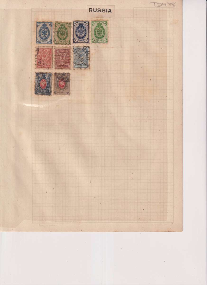 Stamps on paper