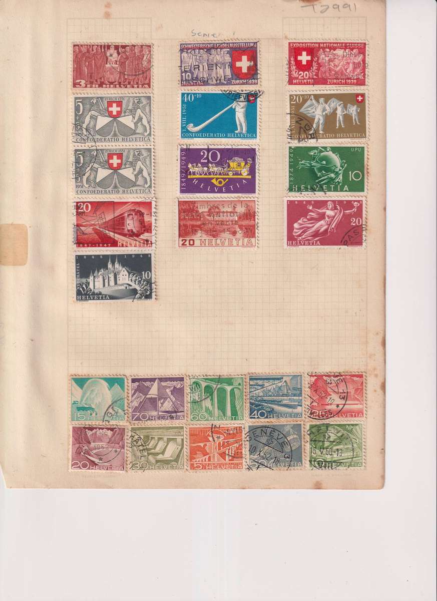 Stamps on paper