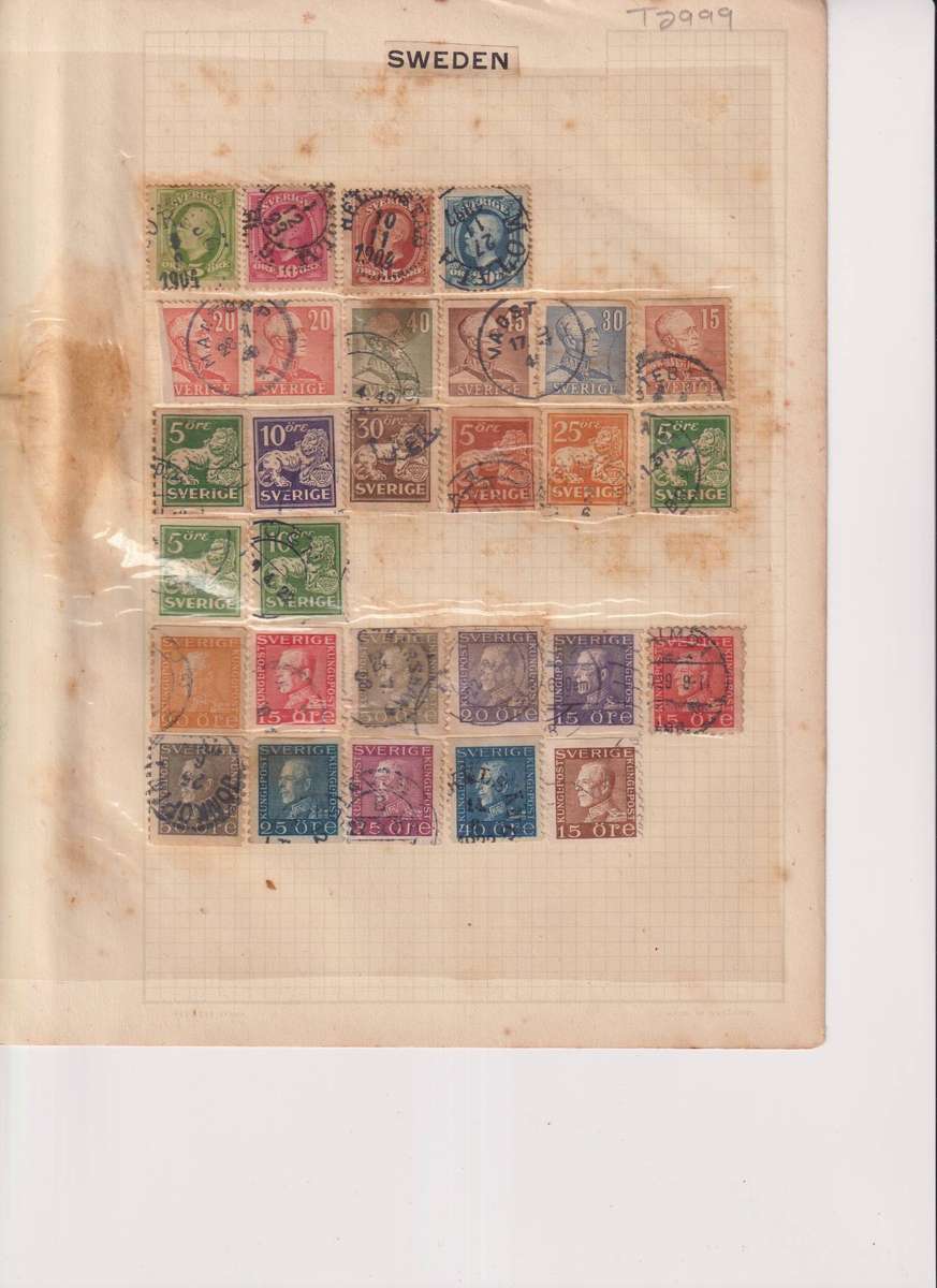 Stamps on paper