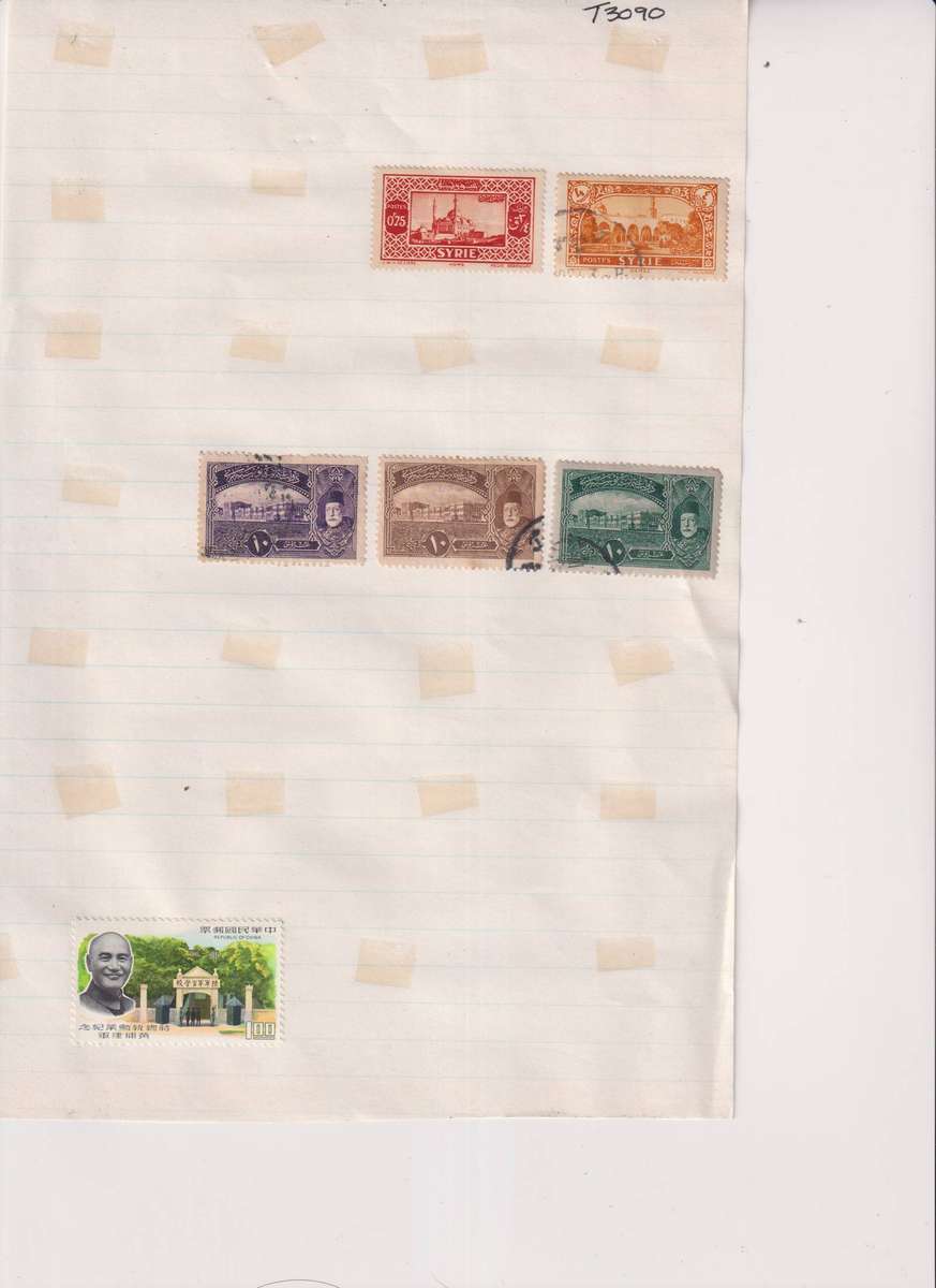 Stamps on paper
