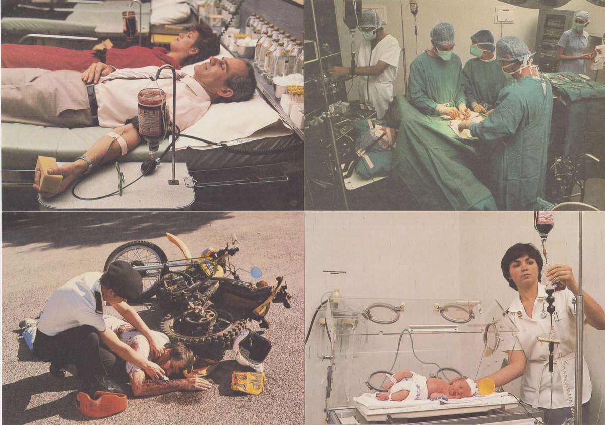 Maxi Card Set of 4 1986 Blood Donor Campaign (Bid per pack to take all)