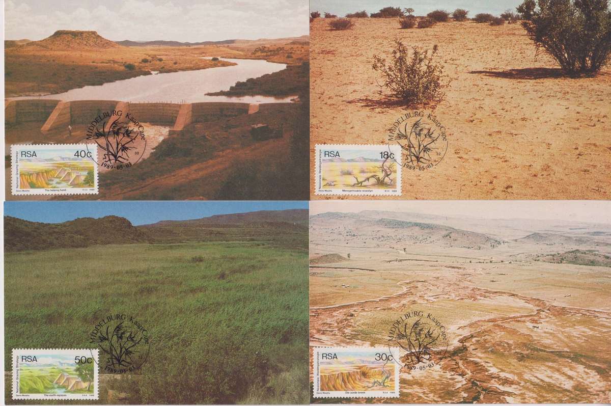 Maxi Cards Set Of 4 RSA 1989 National Grazing Strategy
