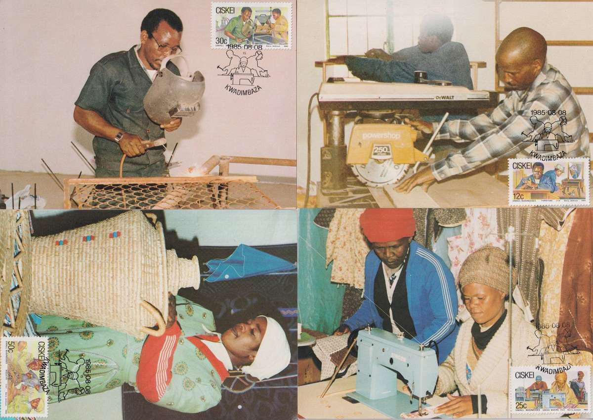 Maxi Cards Set of 4 Ciskei 1985 Small Businesses