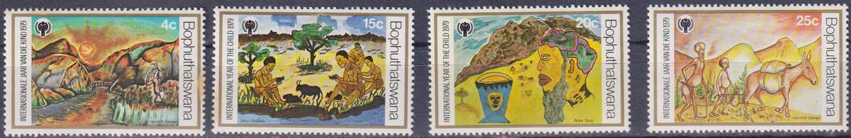 Stamps Bophuthatswana 1979 International Year of the Child - Children's Drawings of Local Fables