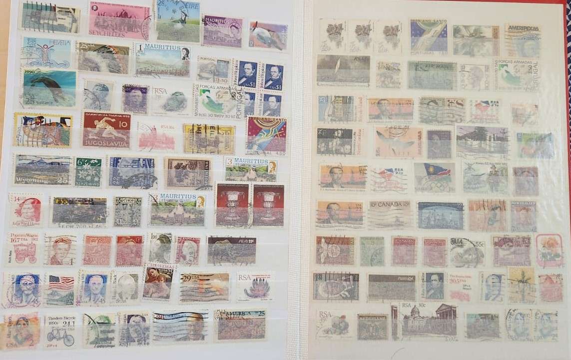 Stamp Album Hard Cover 16 Page 32 Sides  Mix World (NOT CHECKED)