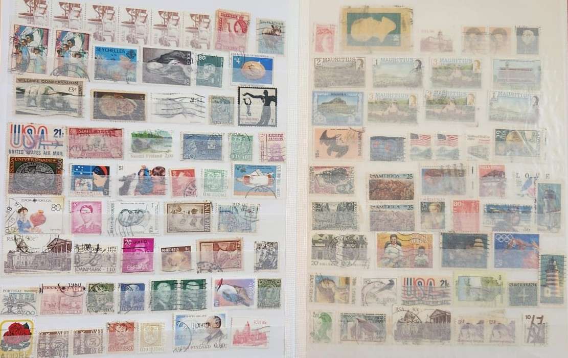 Stamp Album Hard Cover 16 Page 32 Sides  Mix World (NOT CHECKED)