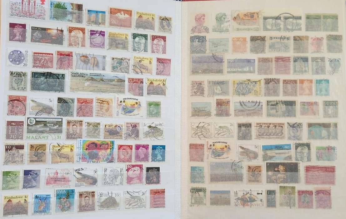 Stamp Album Hard Cover 16 Page 32 Sides  Mix World (NOT CHECKED)