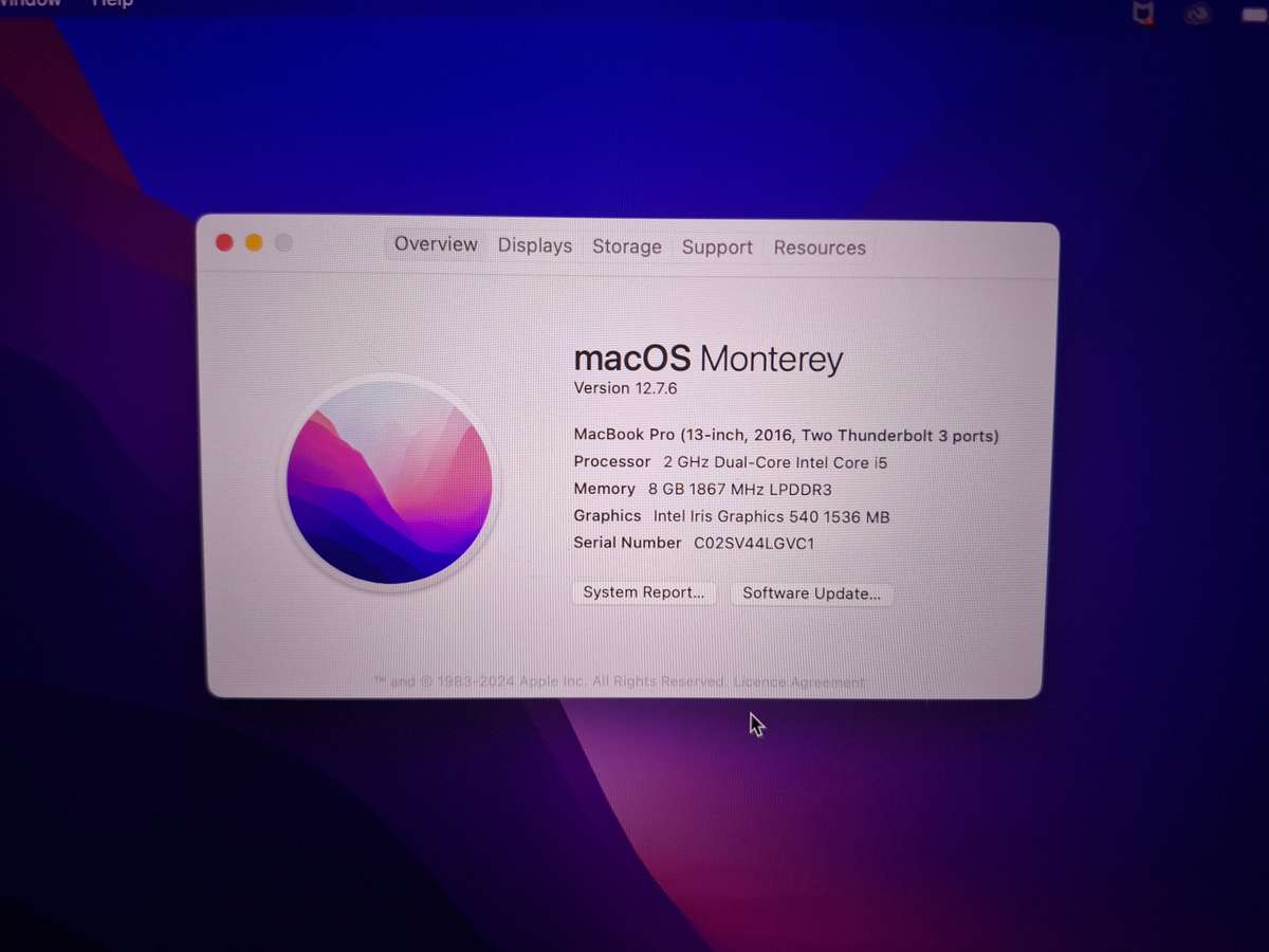 2016 MacBook Pro 13 inch