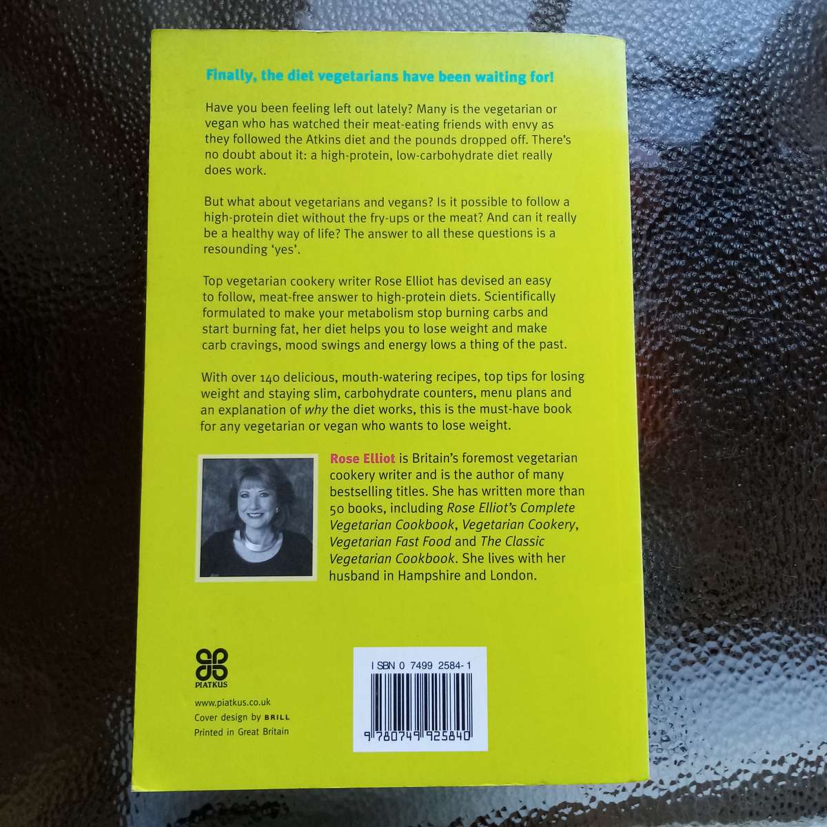 The Vegetarian Low-Carb Diet Cookbook by Rose Elliot - Delicious Healthy Recipes