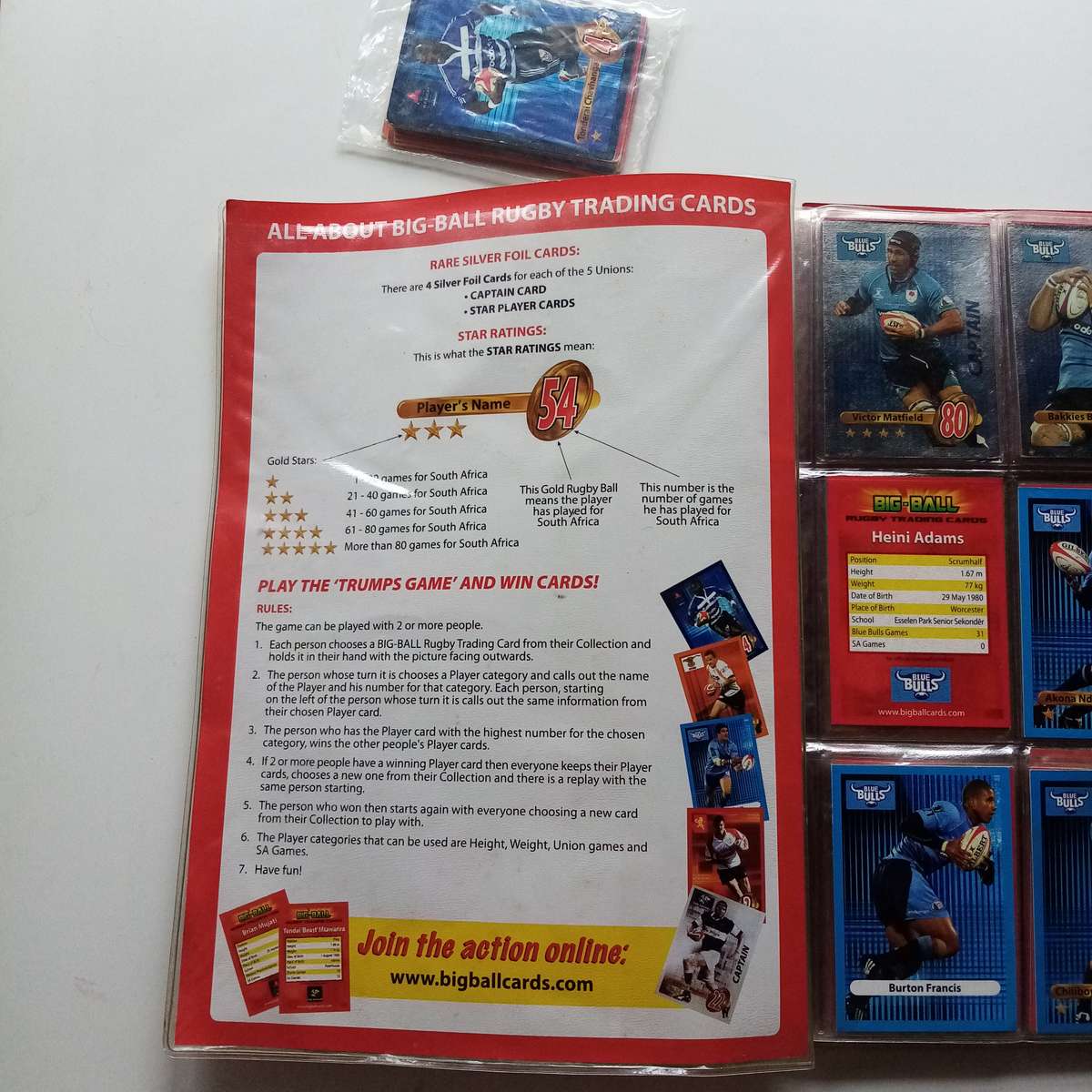 2009 Rugby Trading Card Collection - 148 Cards in Sleeve - Incomplete Set