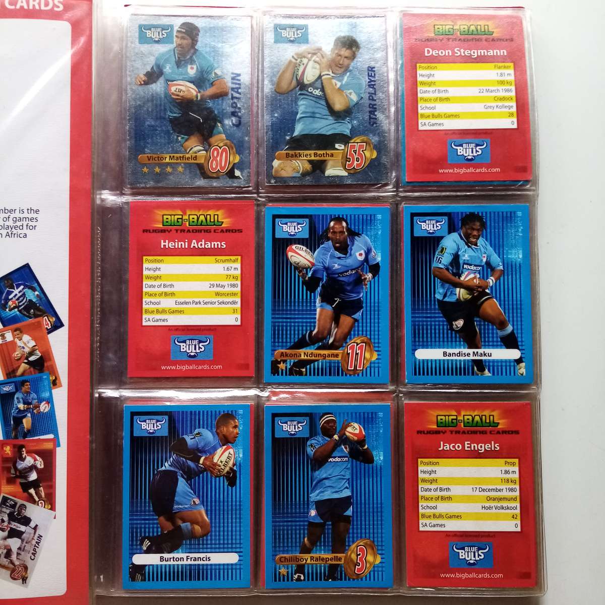 2009 Rugby Trading Card Collection - 148 Cards in Sleeve - Incomplete Set