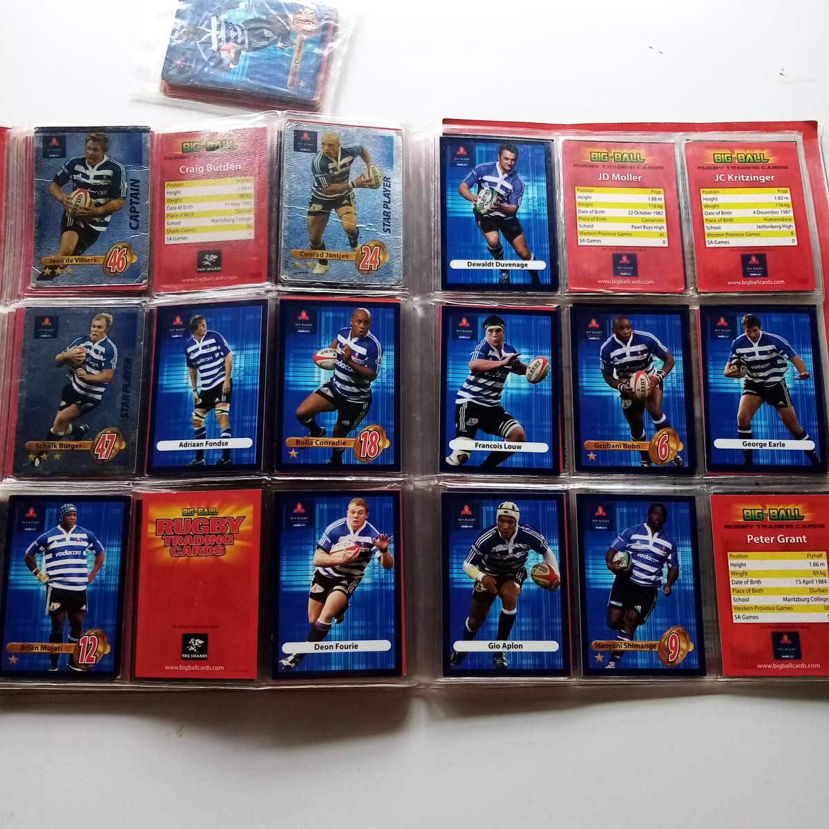2009 Rugby Trading Card Collection - 148 Cards in Sleeve - Incomplete Set
