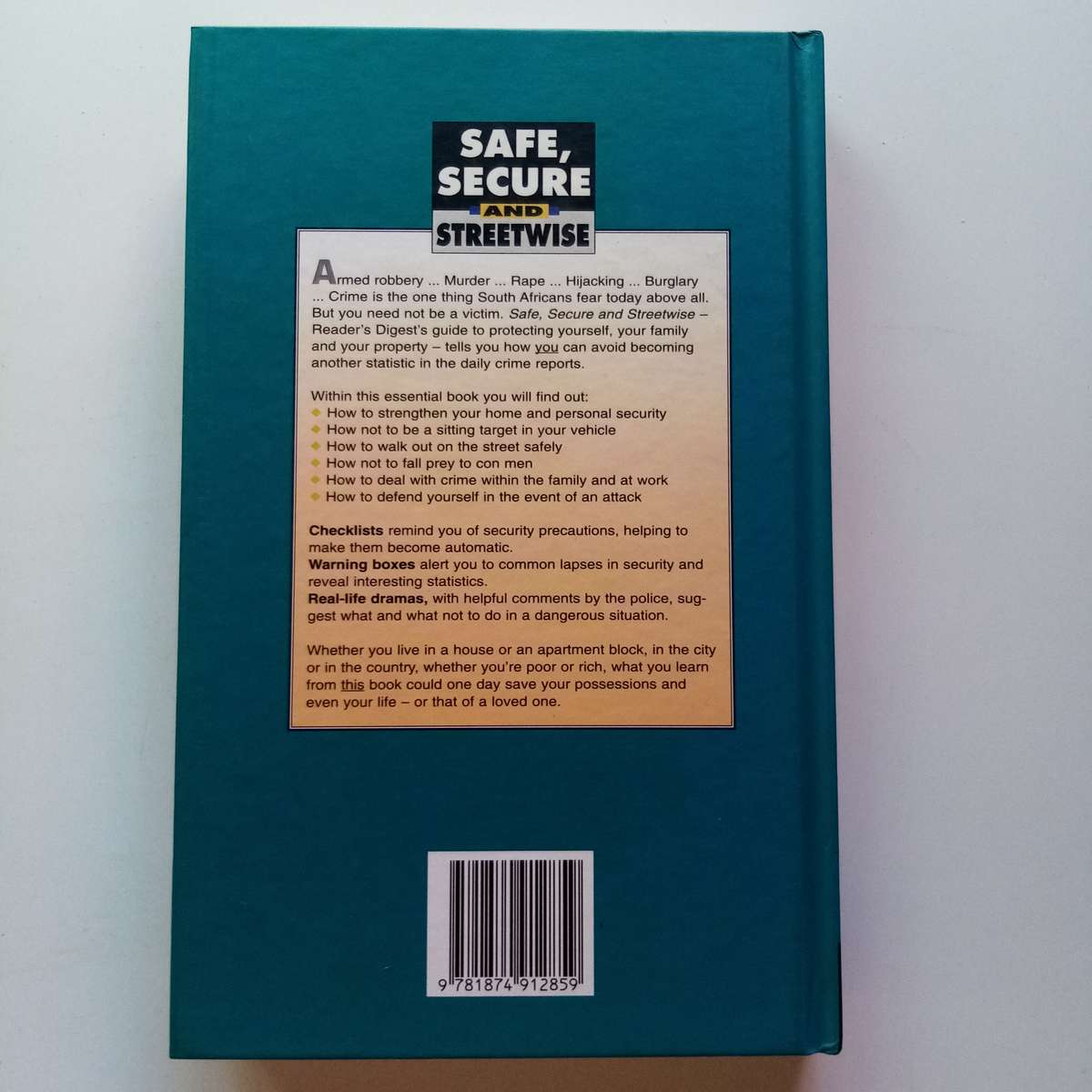 Safe, Secure and Streetwise by Readers Digest - Your Essential Guide to Personal Safety