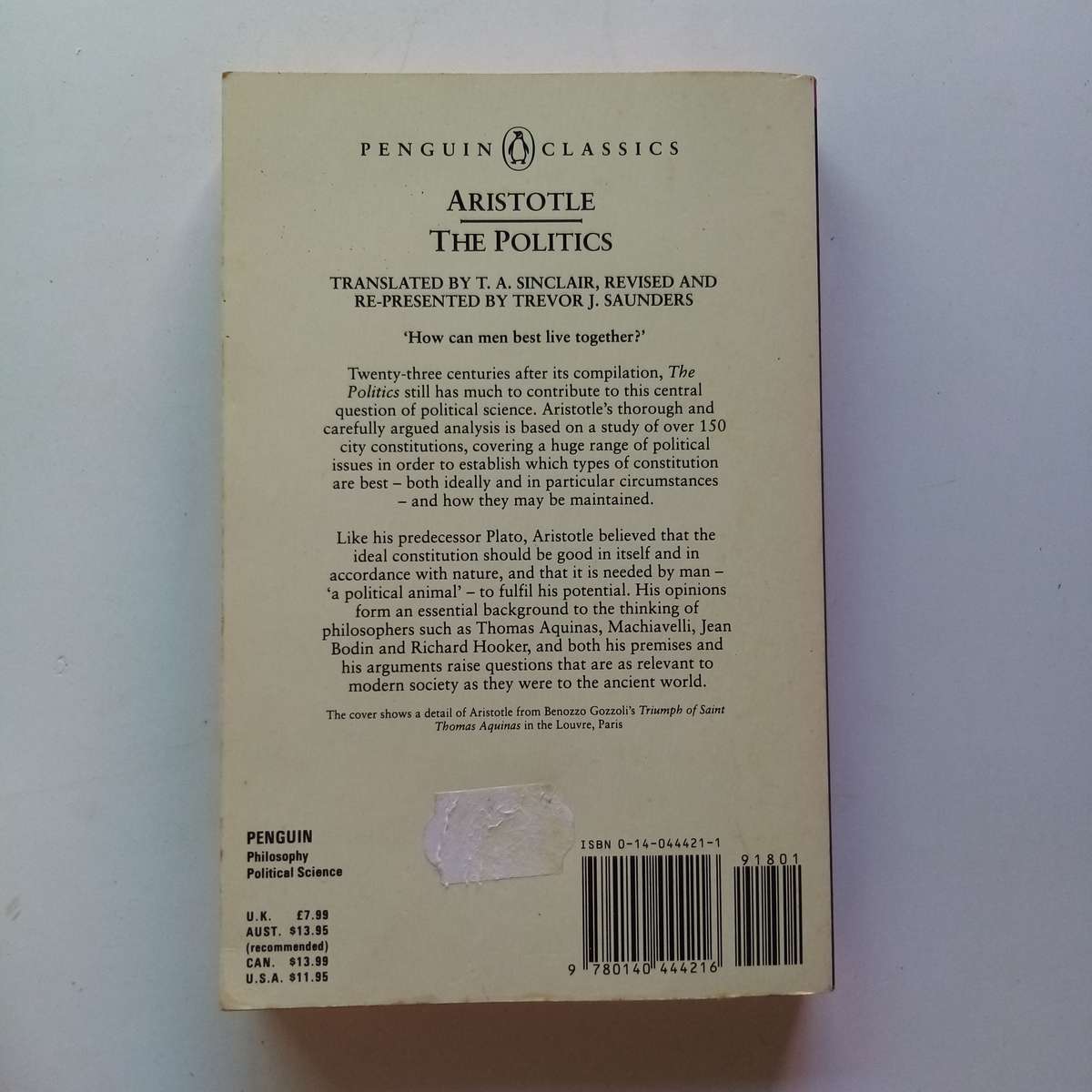 The Politics by Aristotle (Penguin Classics) - The Foundational Work on Government and Society