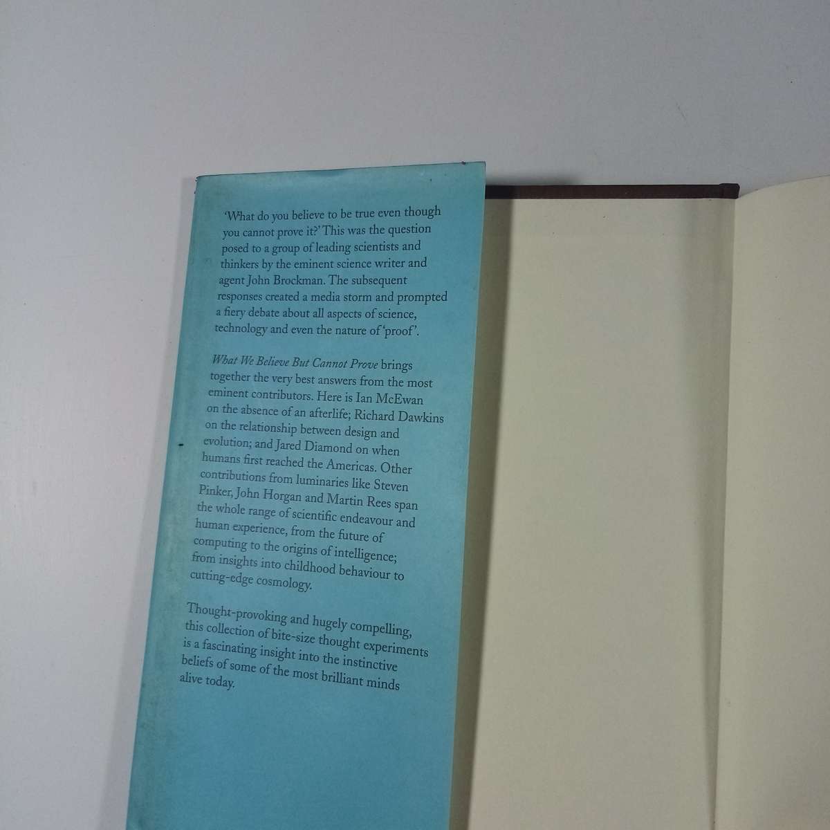 What We Believe but Cannot Prove  John Brockman (Insights from Leading Thinkers)