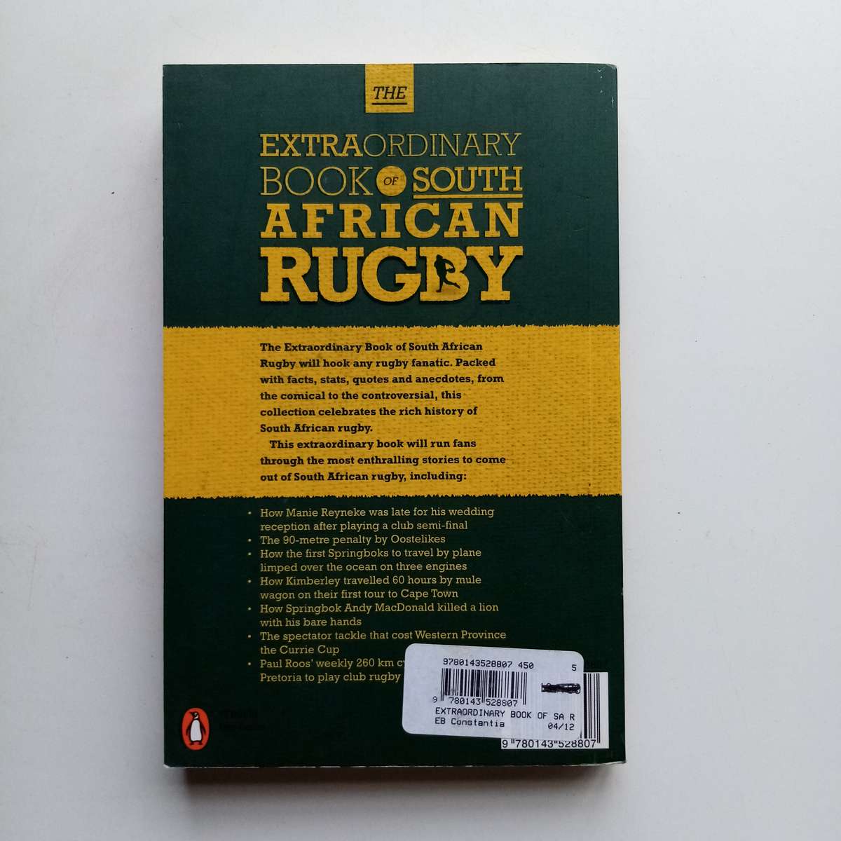 The Extraordinary Book of South African Rugby Book by Wim Van der Berg