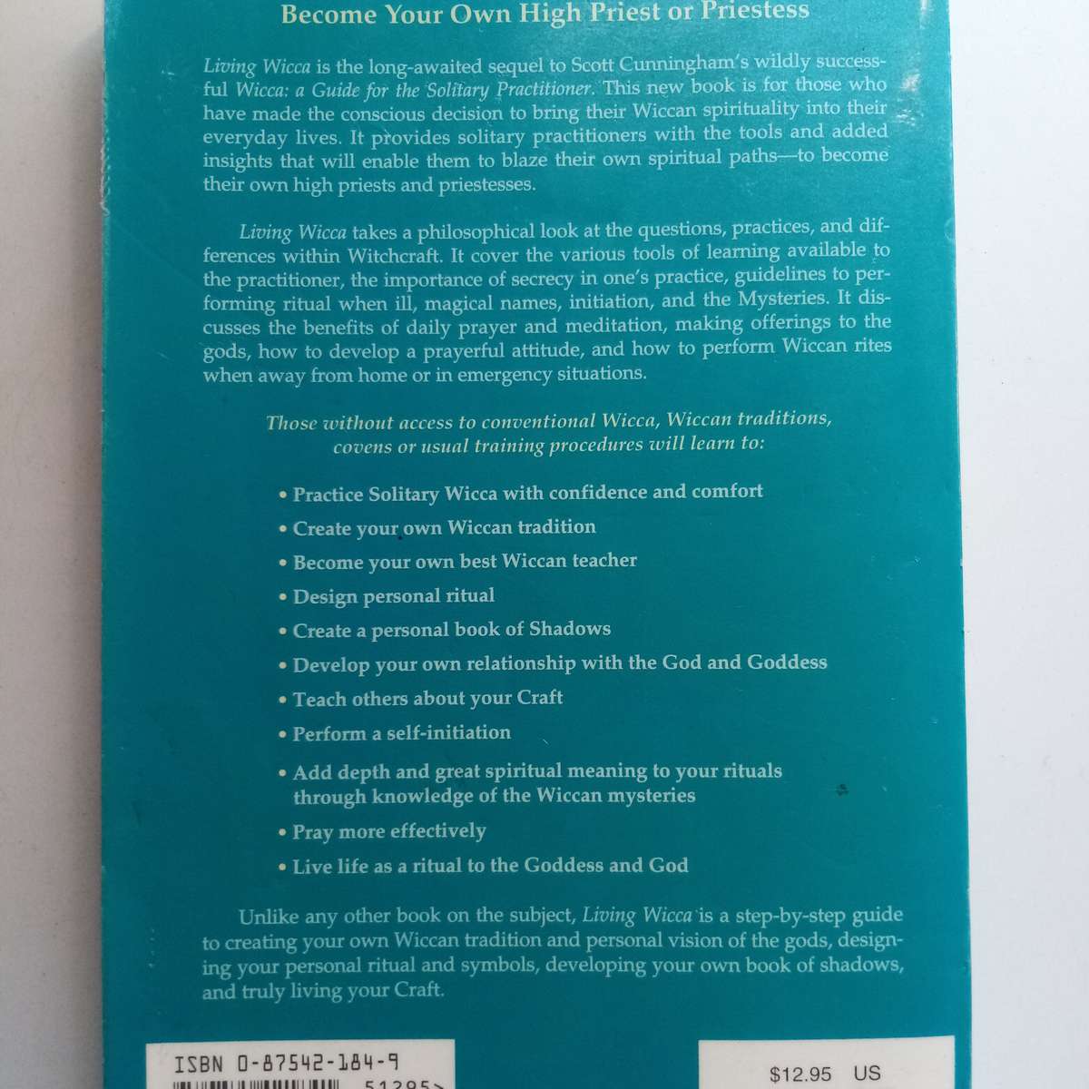 Living Wicca by Scott Cunningham, Guide for Solitary Practitioners, Rituals, Symbols, Initiation