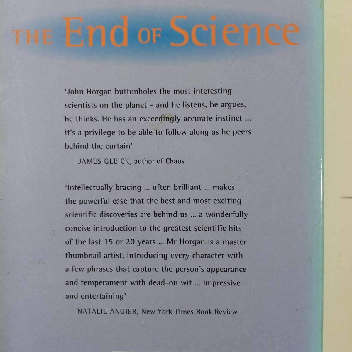 The End of Science by John Horgan | Science, Philosophy, Physics, Final Theory, Discovery