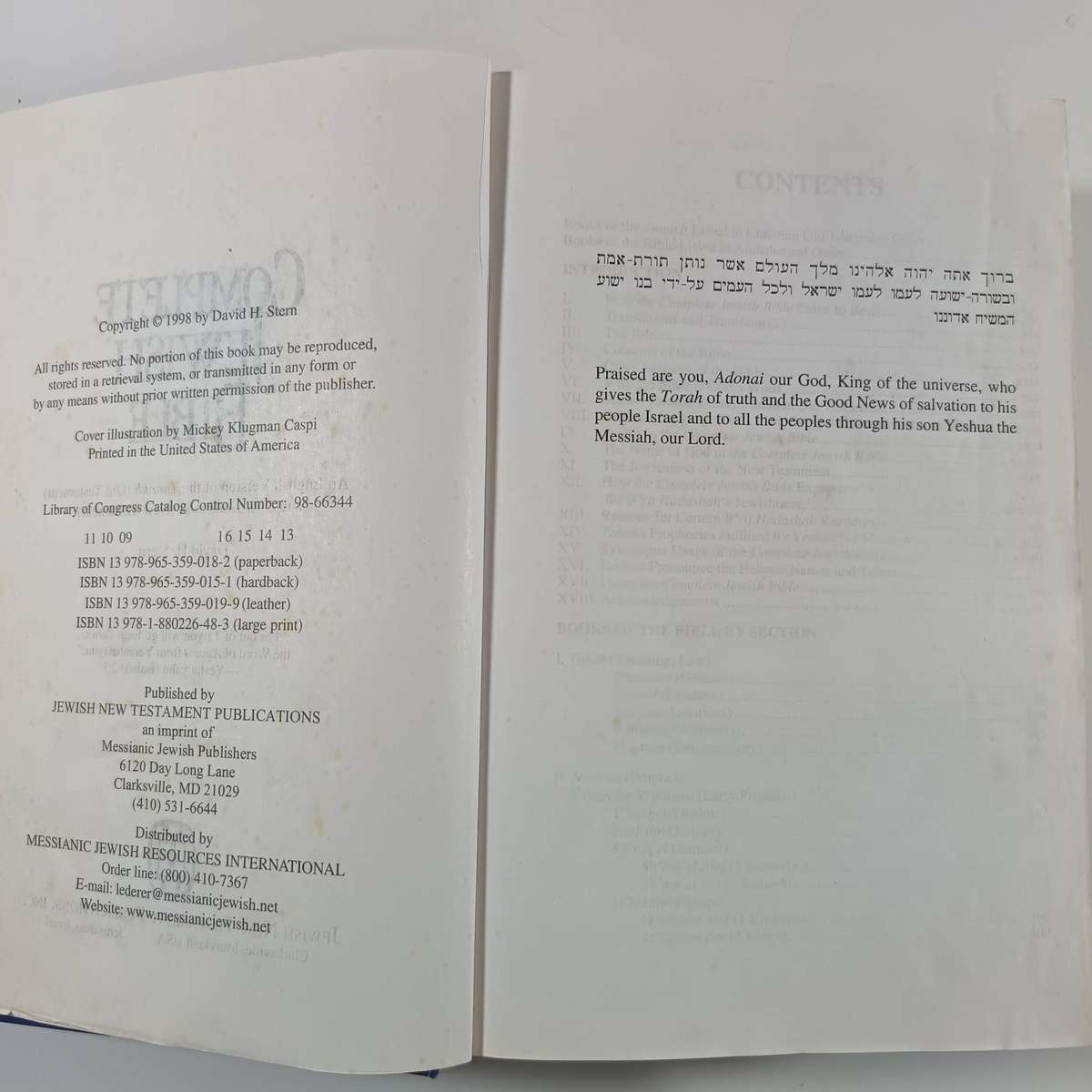 Complete Jewish Bible  David H. Stern | Tanakh & Brit Hadashah, English Version