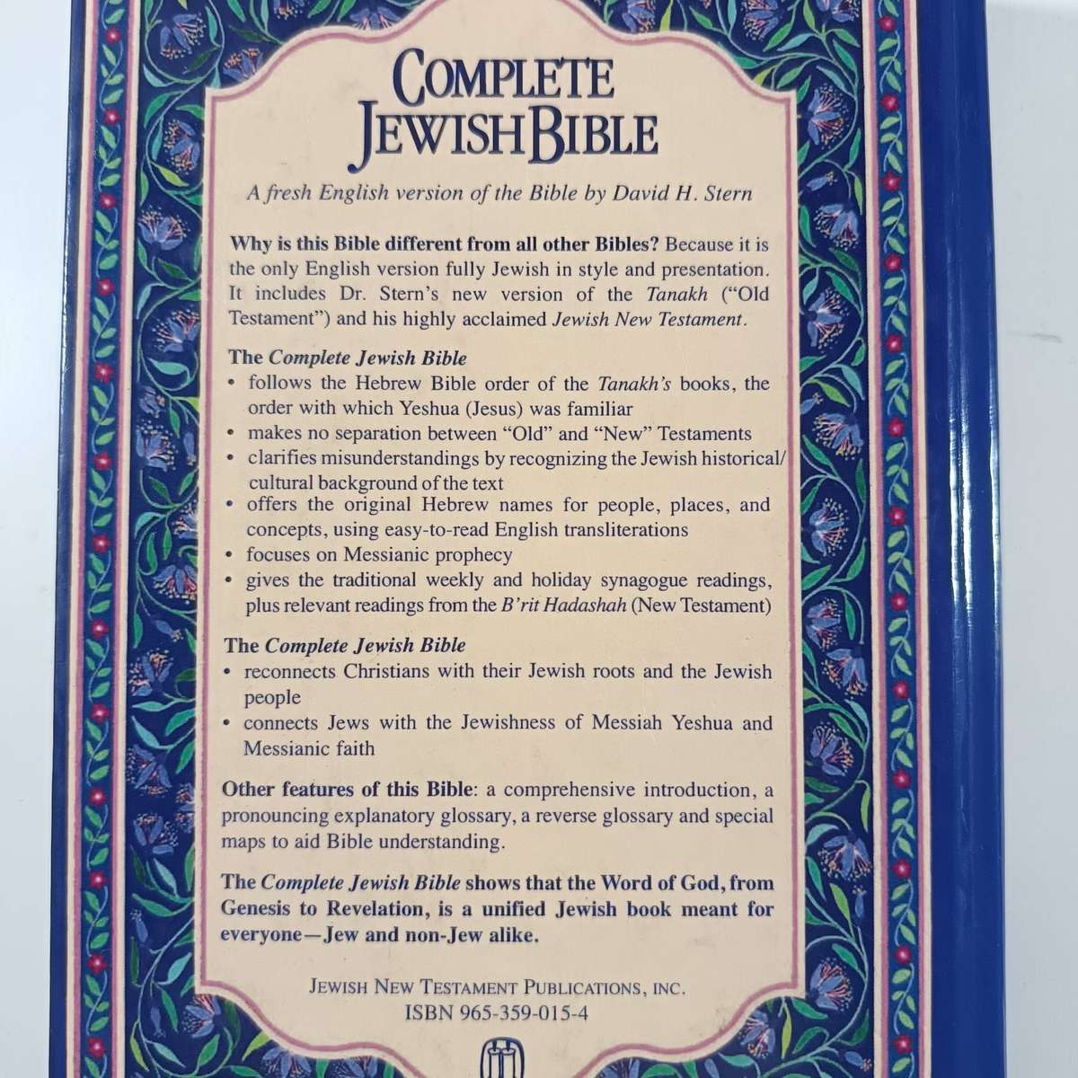 Complete Jewish Bible  David H. Stern | Tanakh & Brit Hadashah, English Version