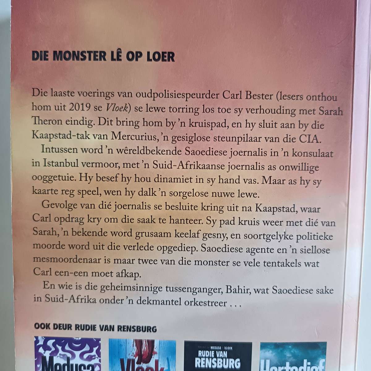 Monster  Rudie van Rensburg Afrikaanse Misdaadroman