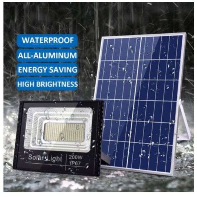 200W LED Solar Flood Light with Remote - Pack of 2 - Aerbes