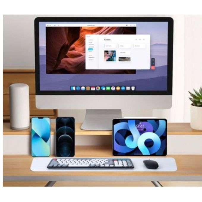 Fashion Phone Slot Portable Wireless Bluetooth Dual-Mode Keyboard