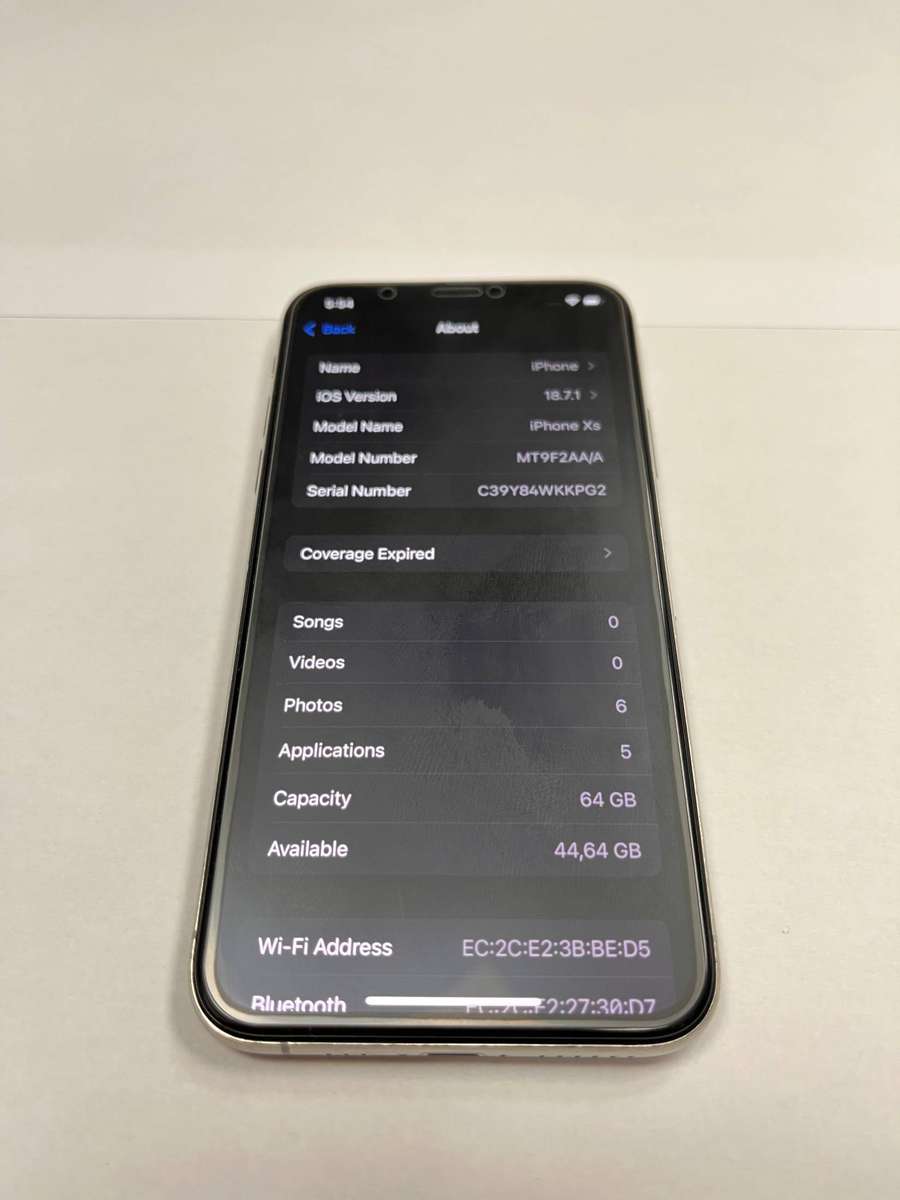 IPHONE XS 64GB WHITE PLEASE READ!!!!!!