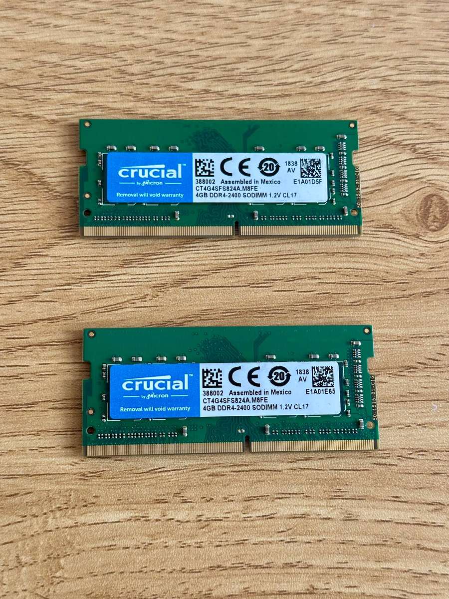 Crucial 8GB Kit (2x4GB) DDR4-2400 SODIMM Laptop Memory RAM