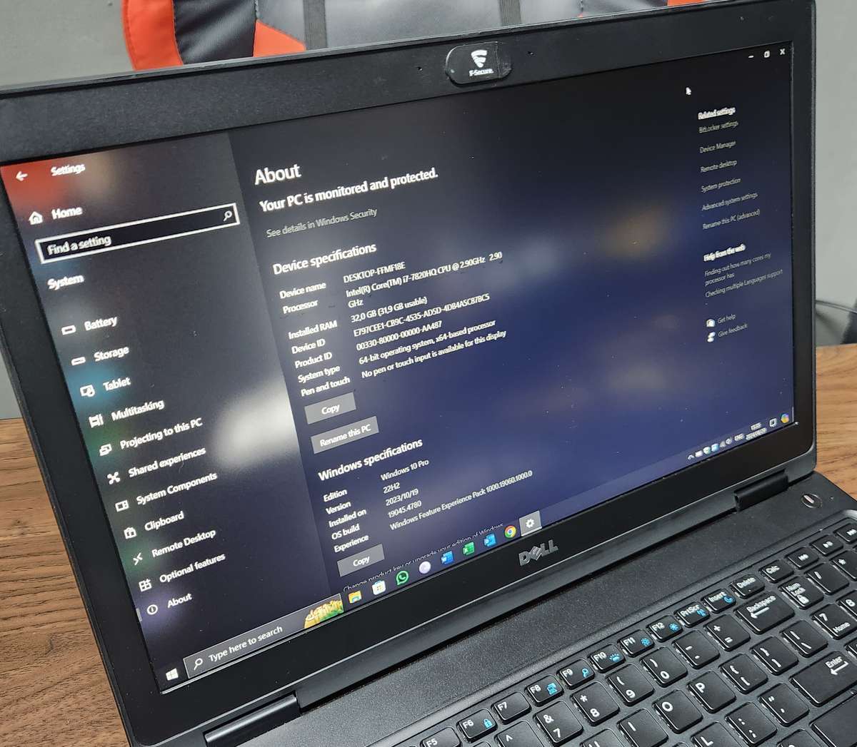 Dell Precision 3520 - i7 | 32GB Ram | 512GB NVME | NVIDIA Quadro 2GB DDR5