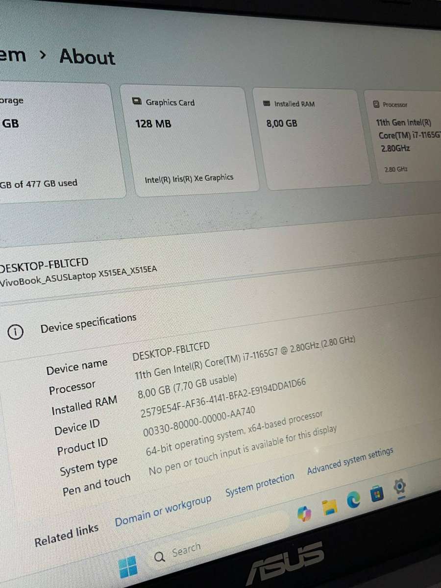 ASUS X515E i7 11TH GEN