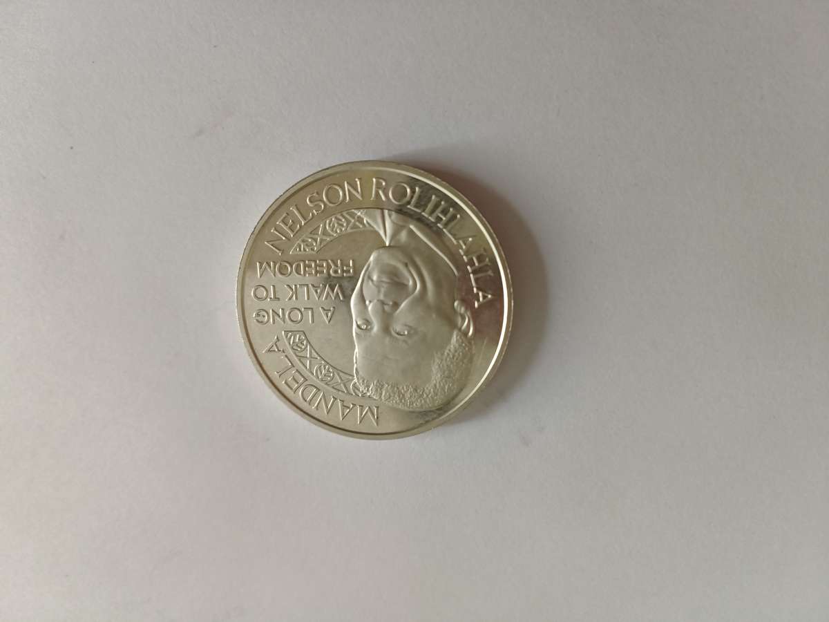 Nelson Mandela and FW Dr Klerk silver coin