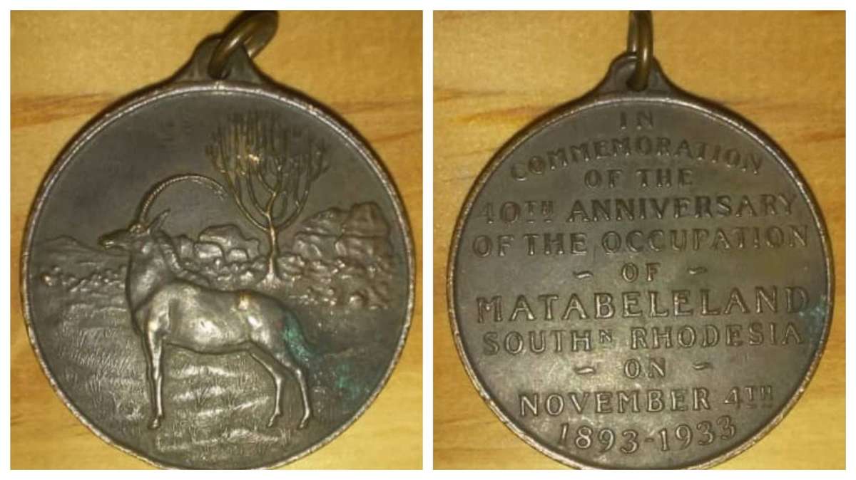 RHODESIA, Matabeleland 40th Anniversary Medallion. 3cm Diameter