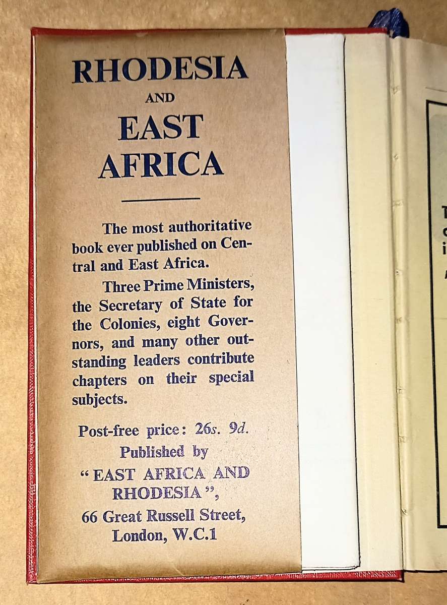 Hardcover Year Book & Guide to Rhodesia & East Africa 1959