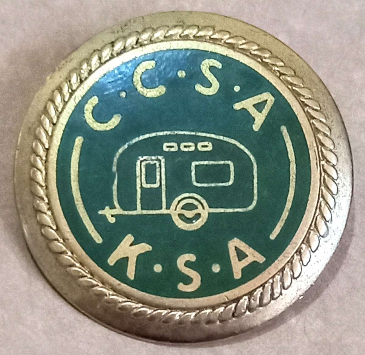 Various vintage Caravan Club badges. As per pictures