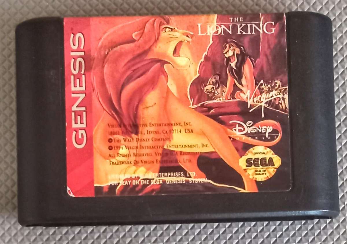 Sega, Genesis. The Lion King, Game Cartridge. 1994