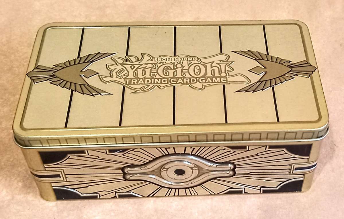 Yu-Gi-Oh ! 2019 Gold Sarcophagus Tin with Various content as per pictures