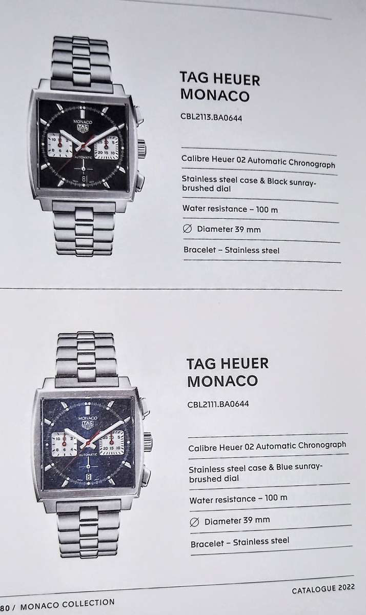 Tag Heuer Catalogue 2022