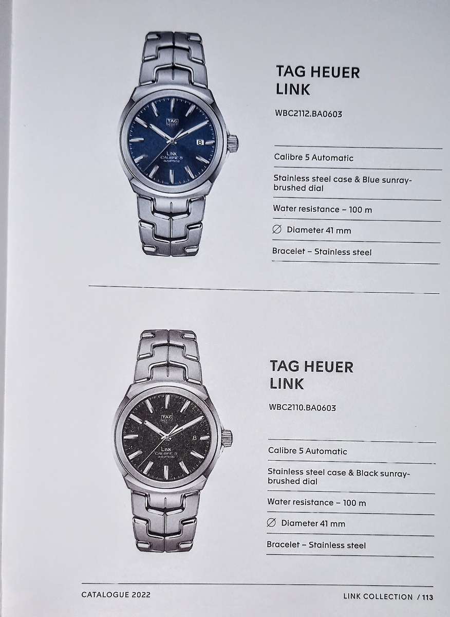 Tag Heuer Catalogue 2022