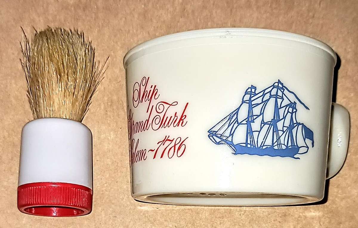 Vintage Old Spice Shulton Shaving mug & Culmak Shaving brush.