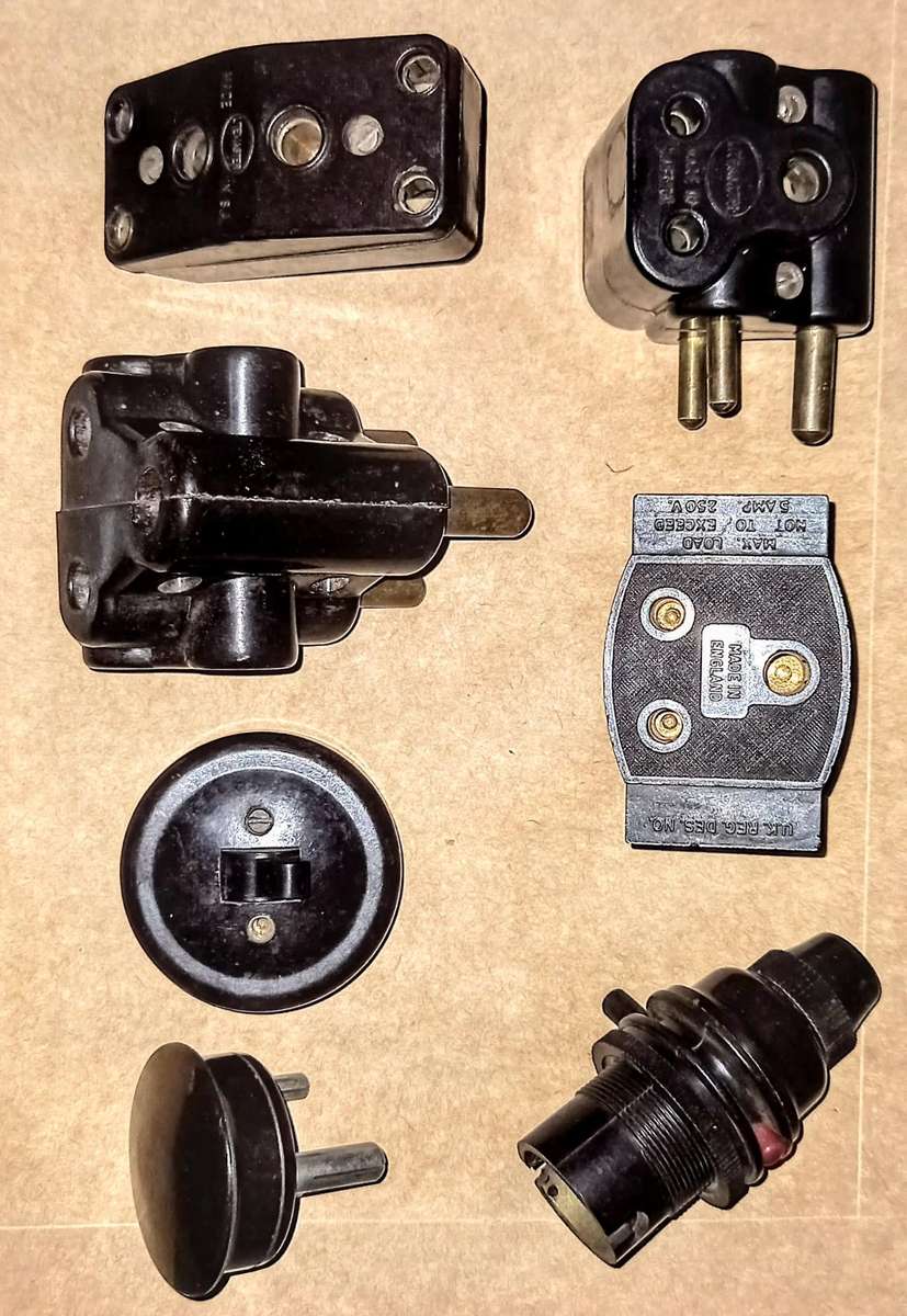 Collection of Vintage Bakelite Electrical Items as per pictures
