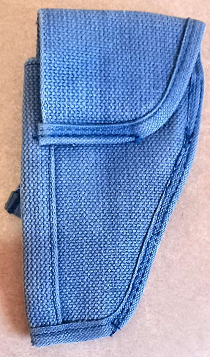 Vintage SAPS Blue Canvas Pistol and Magazine Holster as per Pictures.
