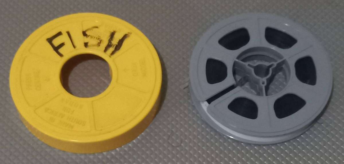Vintage 8mm Film Reel. Fish