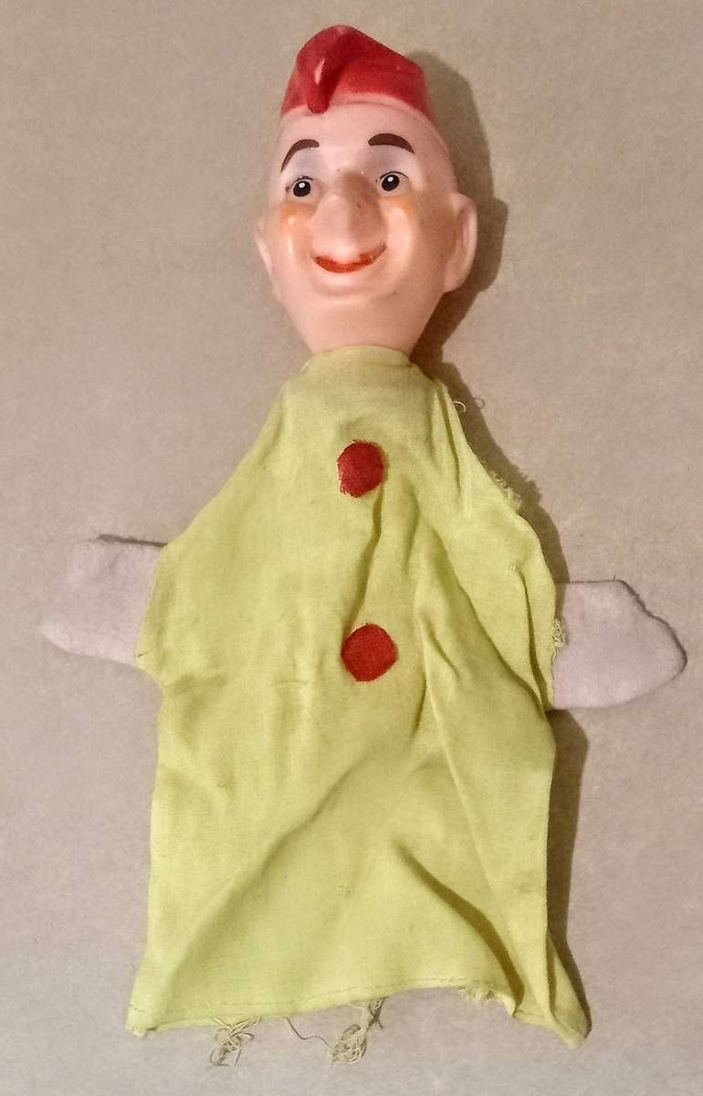 Vintage Glove Puppet Punch and Judy Mr Punch 1950s Puppet Kitsch Toy