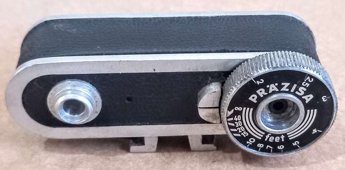 Very Rare Prazisa Vintage Auxiliary Cold Shoe Folding Camera Rangefinder