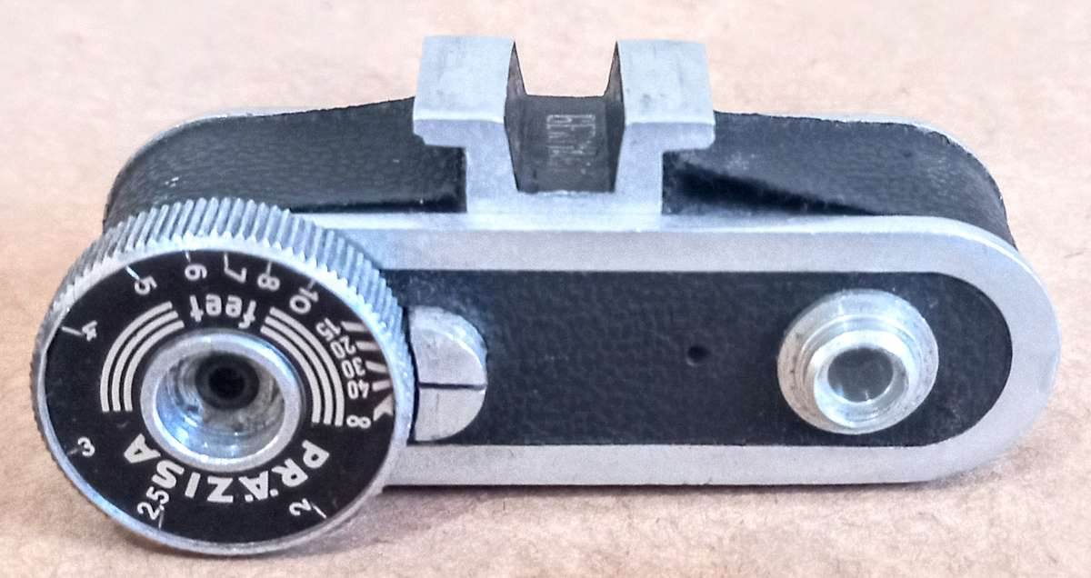 Very Rare Prazisa Vintage Auxiliary Cold Shoe Folding Camera Rangefinder