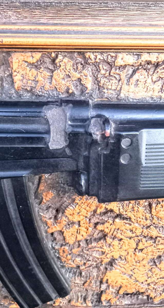 SADF SA Border War R4 Rifle Full Size Replica Weapon identification Molded Foam Plaque.