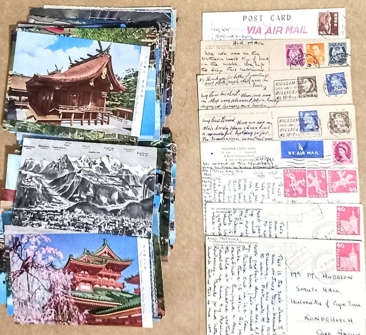 Collection of Vintage Postcards from Around the World. 138 in Total